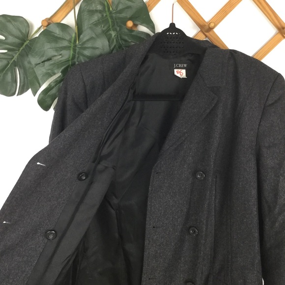 COPY - J. Crew Grey Wool Coat Jacket Size 10 - Picture 4 of 6